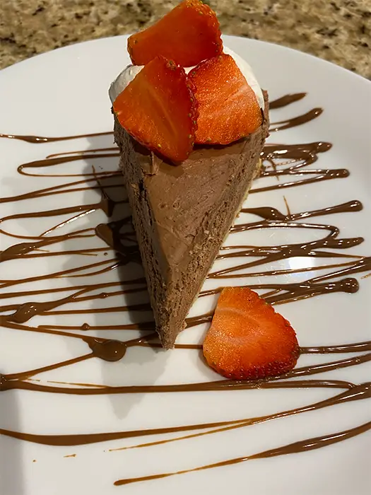 Low calorie, low carb chocolate cheesecake