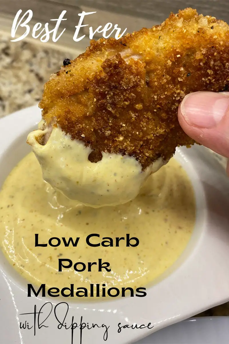 best low carb pork tenderloin medallions pictured with out homemade dipping sauce