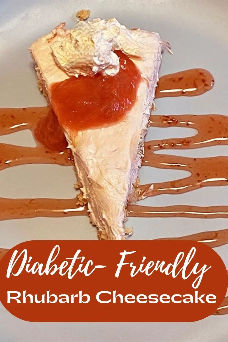 Diabetic-friendly Low-Carb Rhubarb Cheesecake recipe