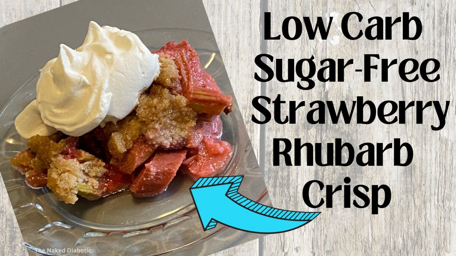Easy to make LowCarb SugarFree Strawberry Rhubarb Crisp.