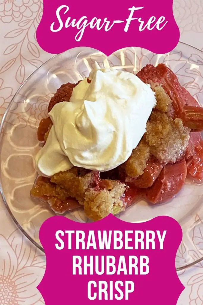 Sugar-free strawberry rhubarb crisp