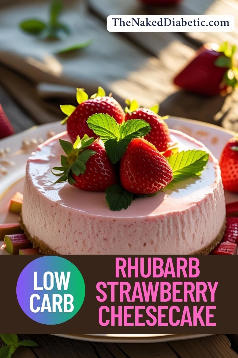 sugar free strawberry rhubarb cheesecake