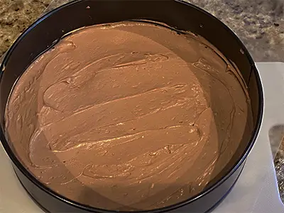 Sugar-free Raspberry Chocolate Cheesecake Recipe - bottom layer
