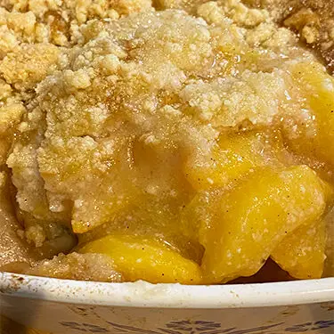 Easy to make Diabetic Sugar-Free Peach Cobbler Recipe - The Naked Diabetic