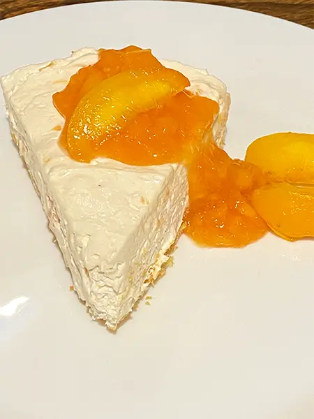 Sugar-Free Peach Cheesecake Recipe - serve