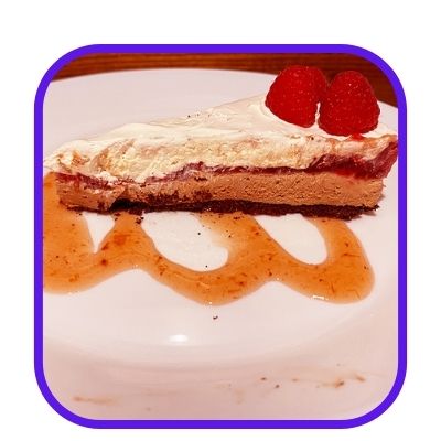 Sugar-Free Raspberry chocolate cheesecake