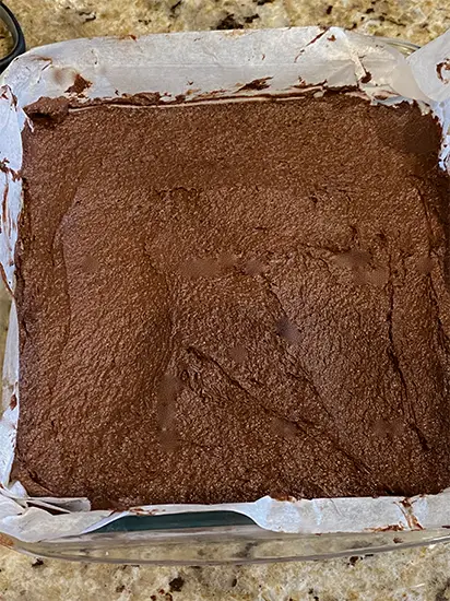 sugar-free chocolate brownie recipe - smooth batter
