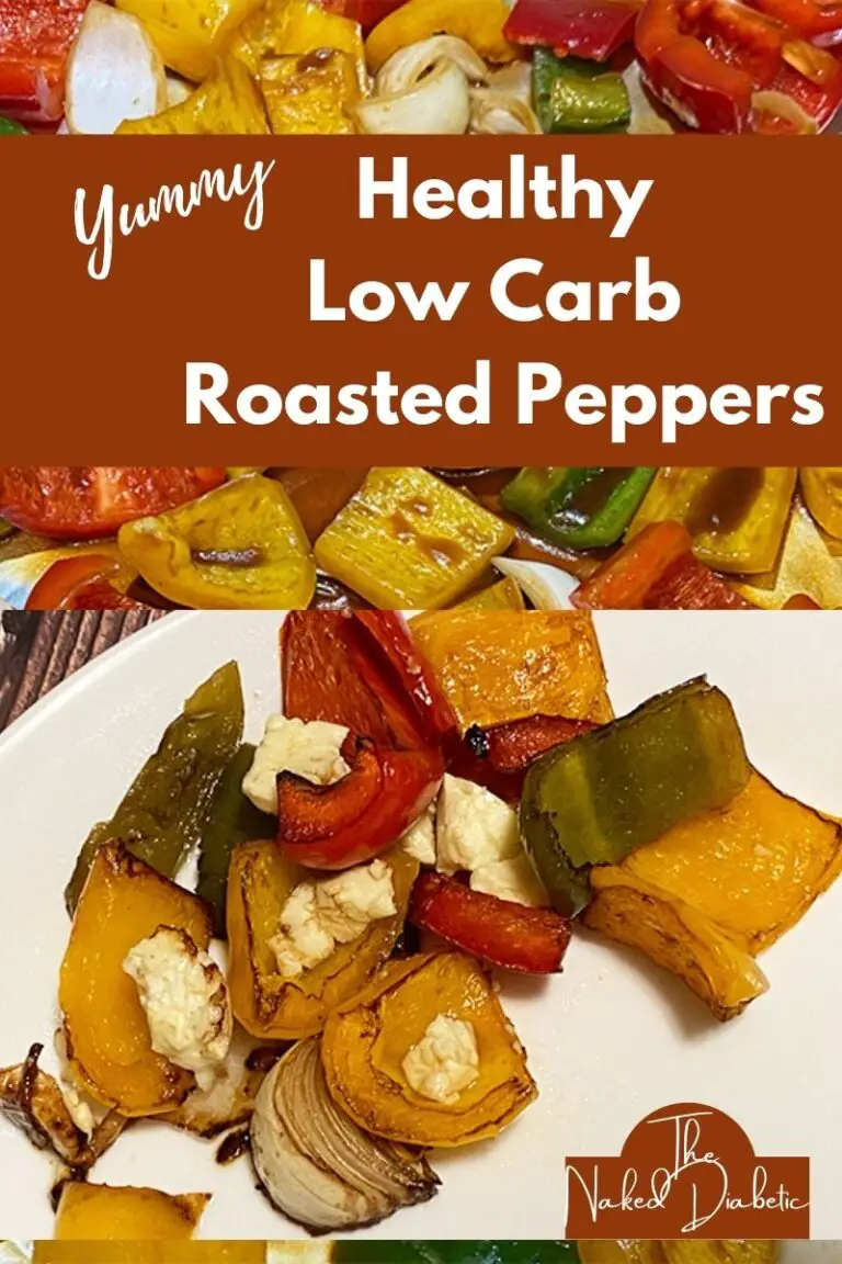 Easy to make Diabetic Low Carb Roasted Bell Peppers Recipe.