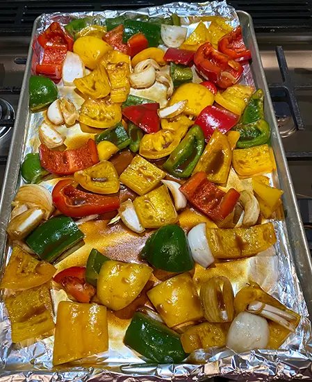 easy low carb roasted bell peppers