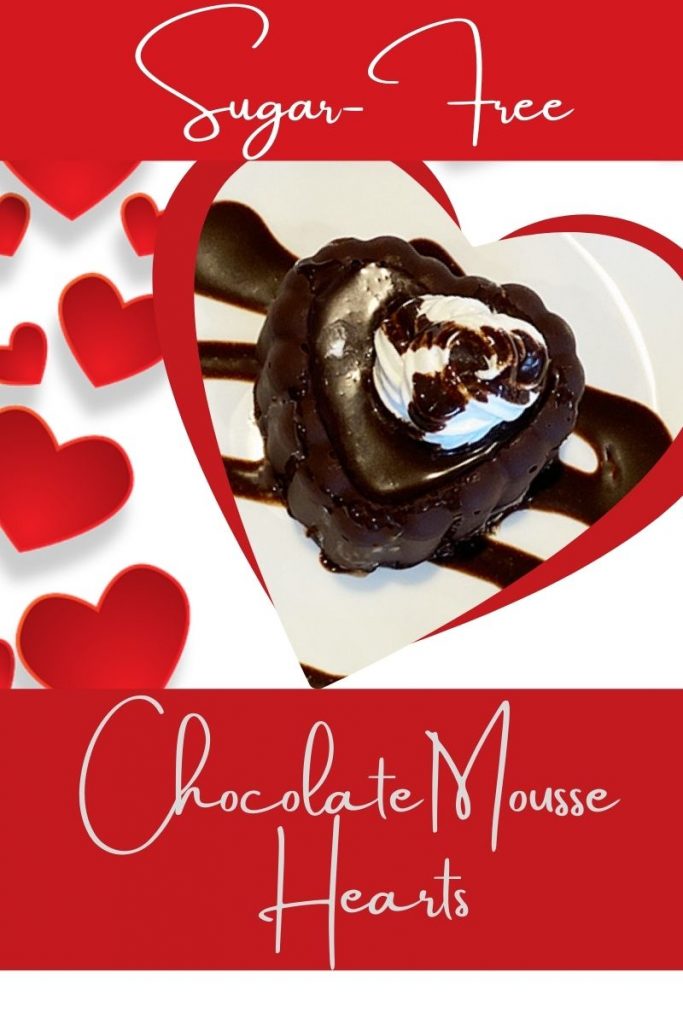 Sugar-Free Chocolate mousse hearts