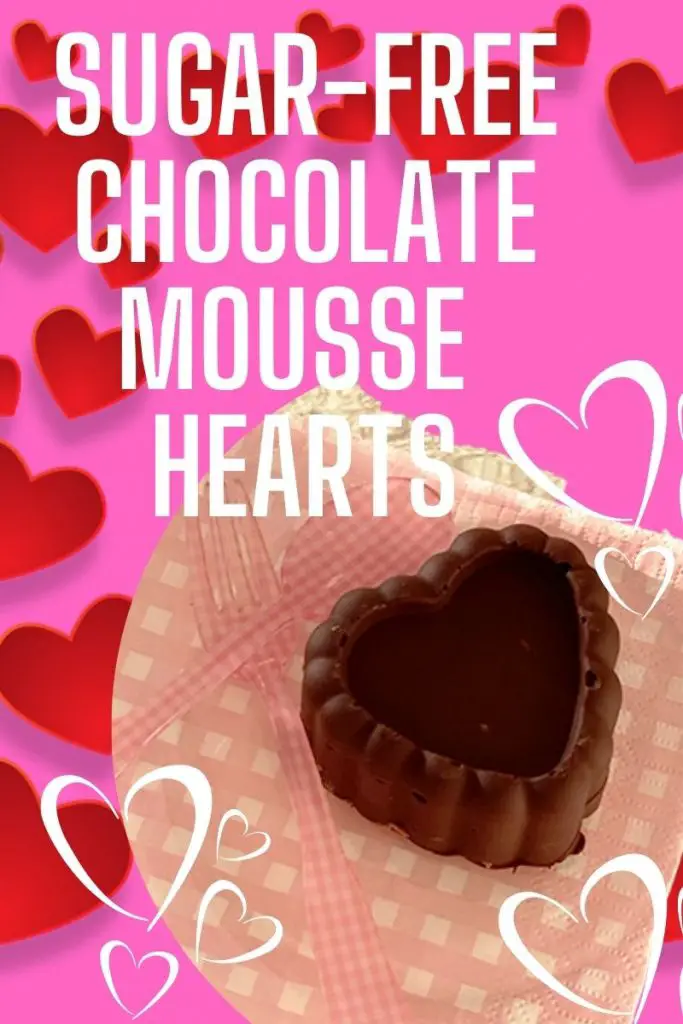 sugar-free chocolate mousse hearts