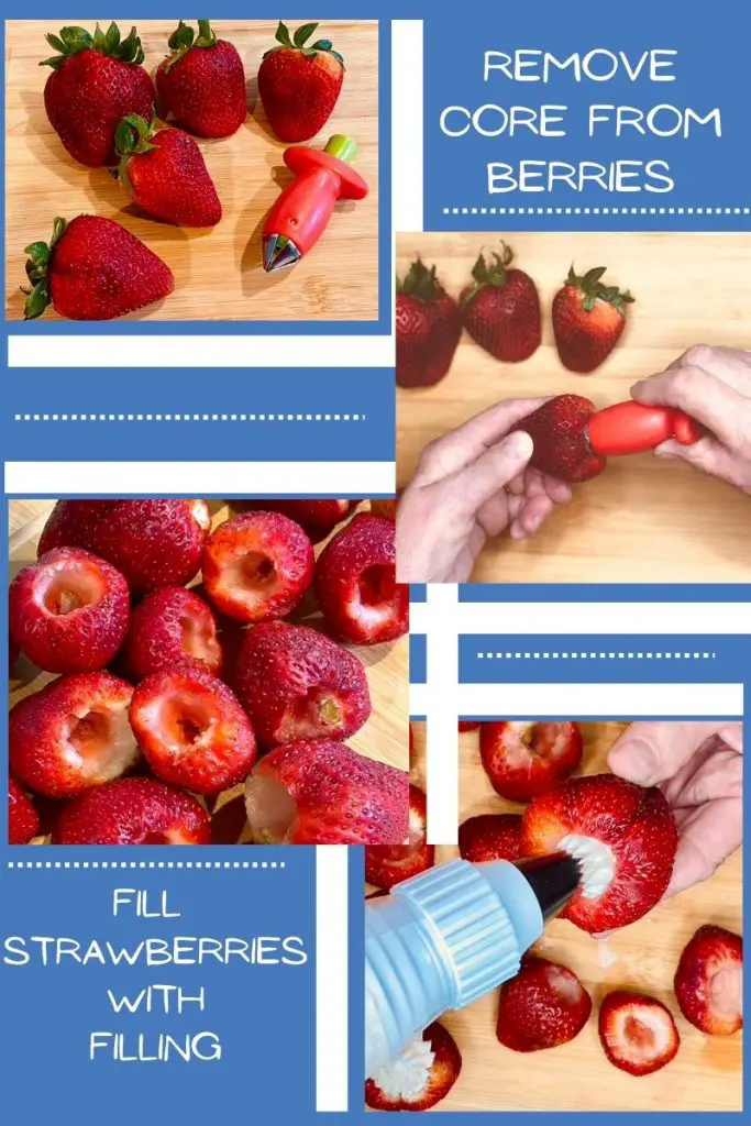 steps to make sugar free stuffed strawberries