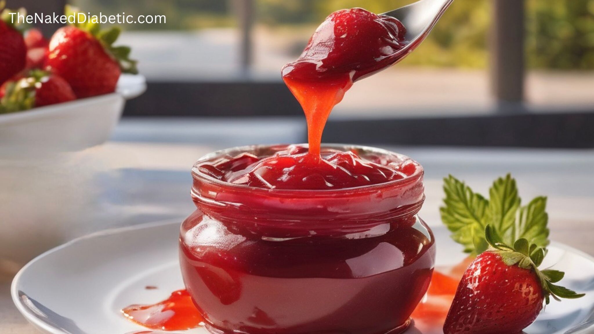 Easy SugarFree Strawberry Freezer Jam for diabetics.