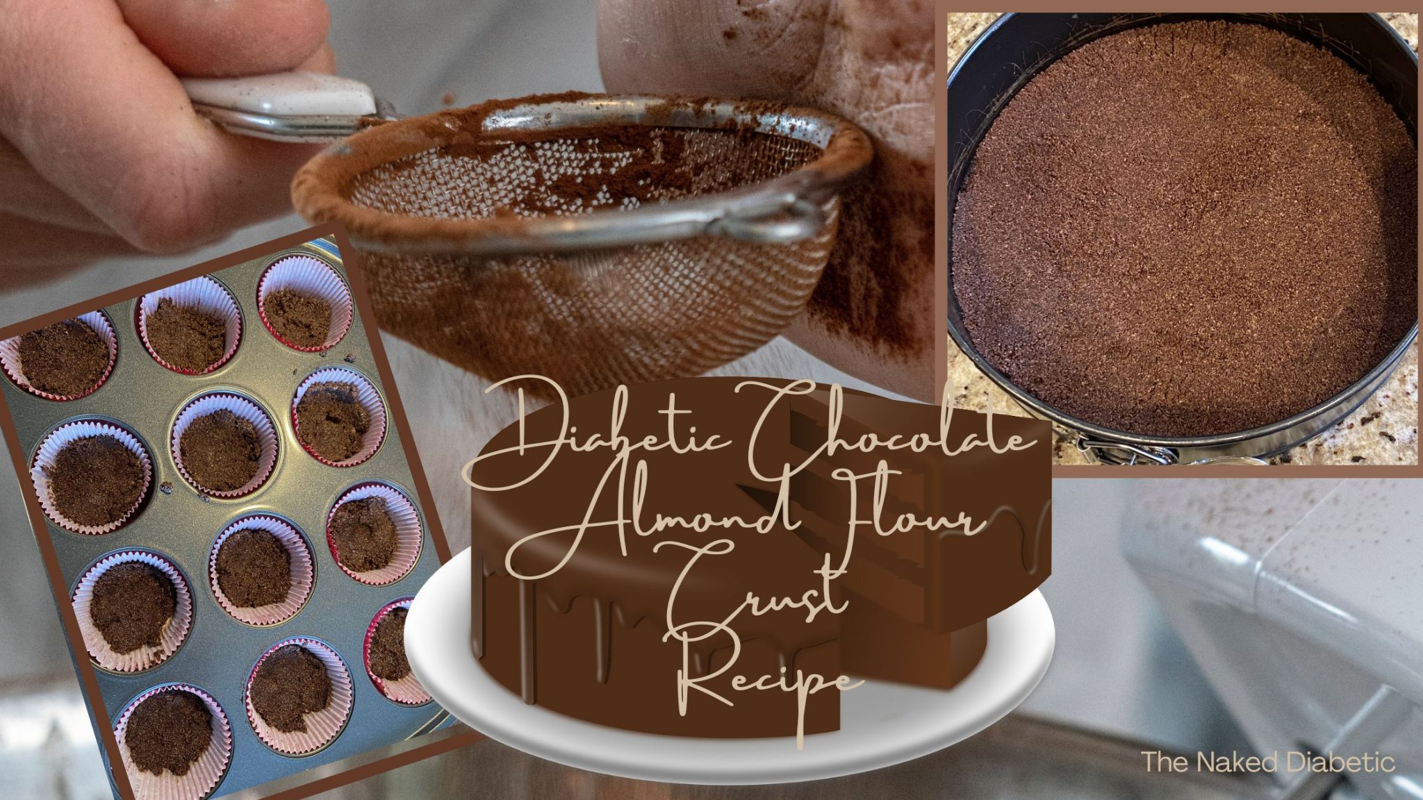 Easy Low Carb Diabetic Chocolate Almond Flour Crust Recipe.
