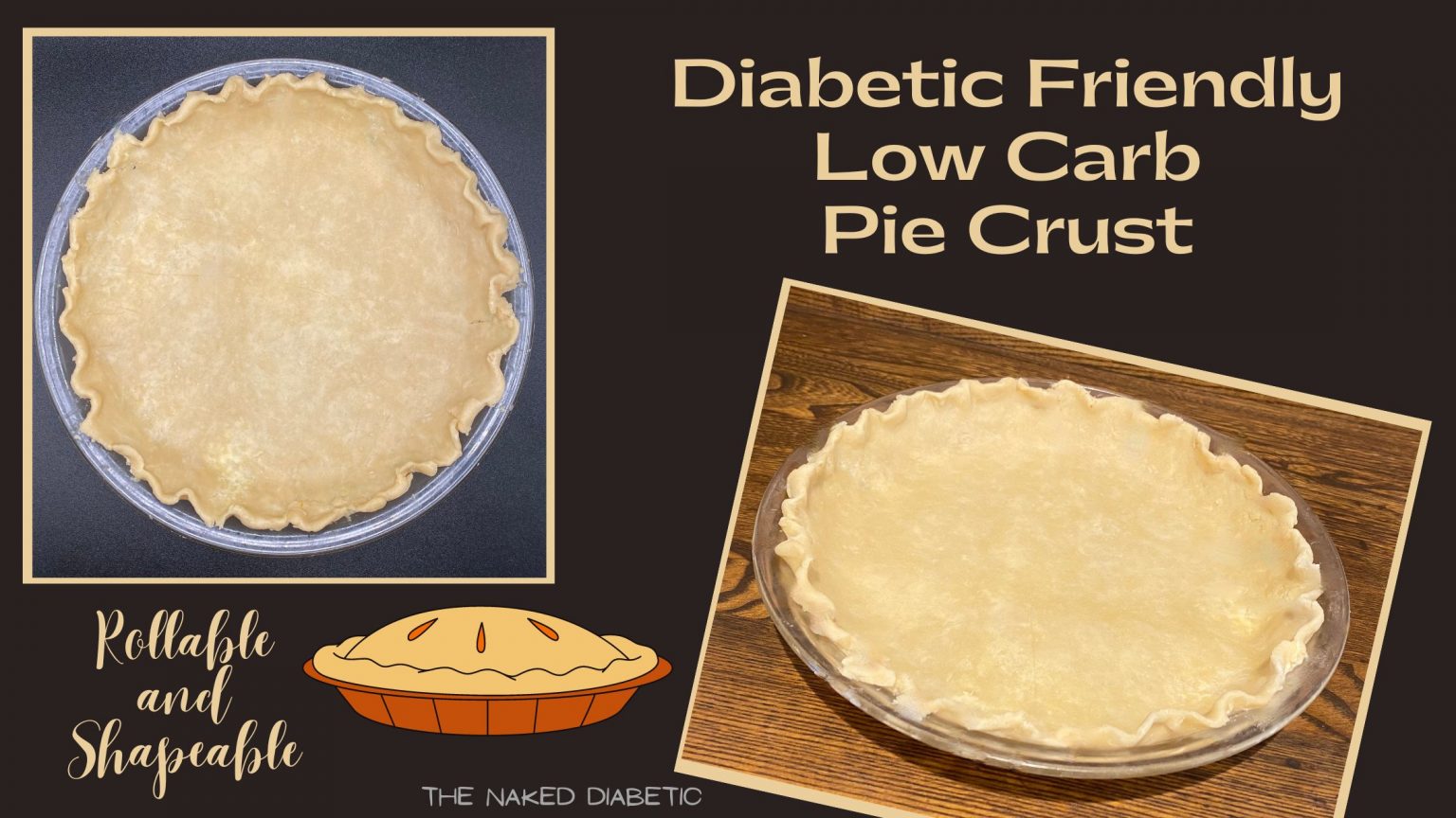 The Best Low Carb Diabetic Pie Crust Recipe (rollable crust)