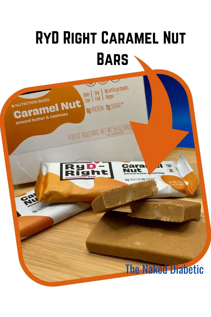 snack bars for diabetics - caramel nut