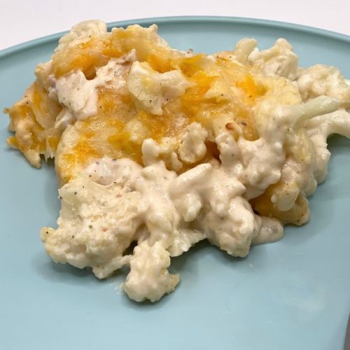Easy Low Carb Cheesy Cauliflower Bake (Diabetic Recipe)