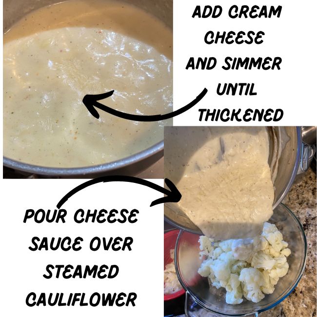 how to make a low carb cheesy cauliflower bake