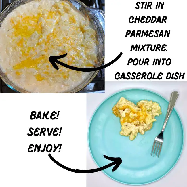 how to make low carb cheesy cauliflower bake