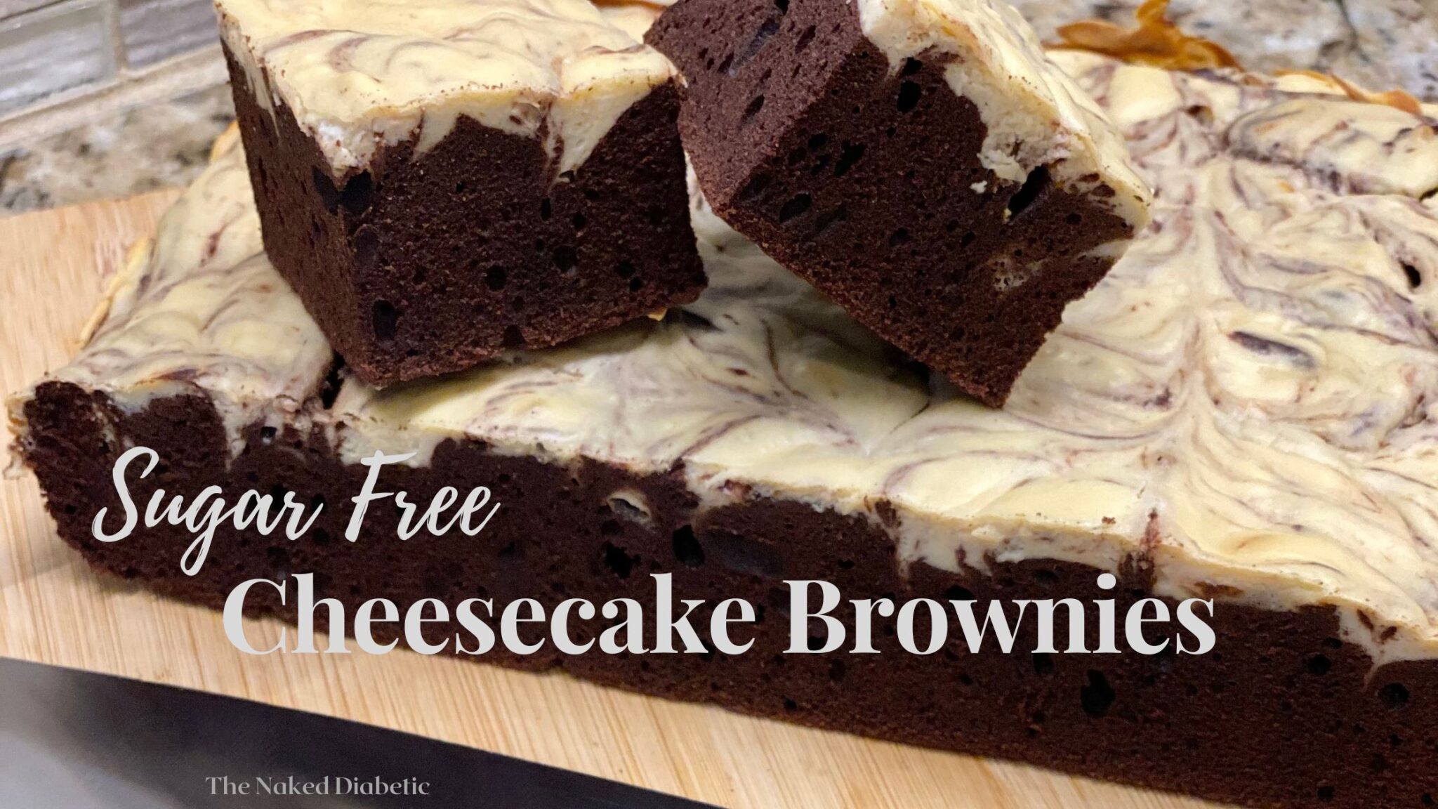 Easy Diabetic Sugar Free Cheesecake Brownies.