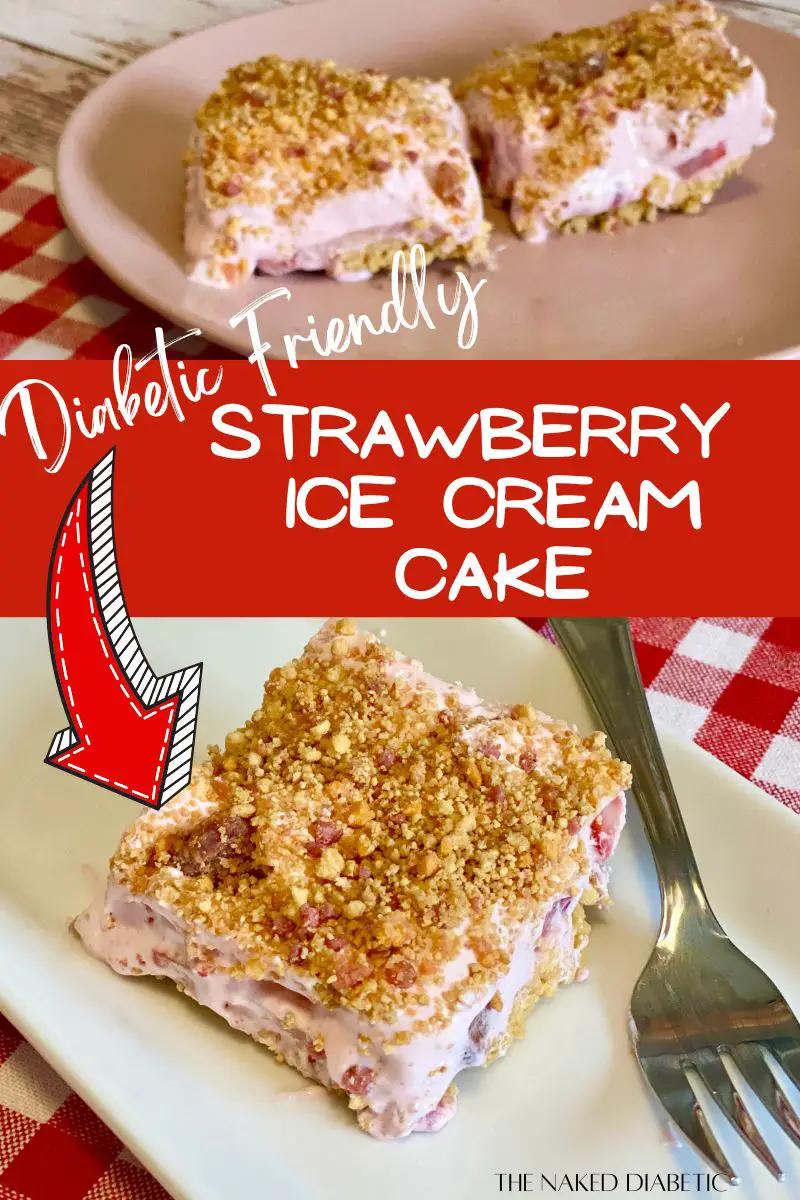 Sugar Free Strawberry Shortcake Ice Cream Cake
