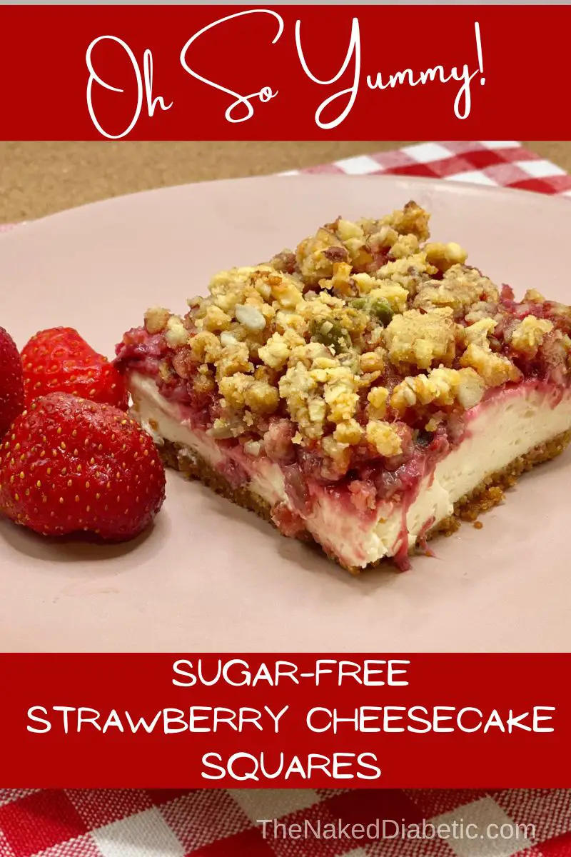 Sugar Free Strawberry Cheesecake Squares for diabetics