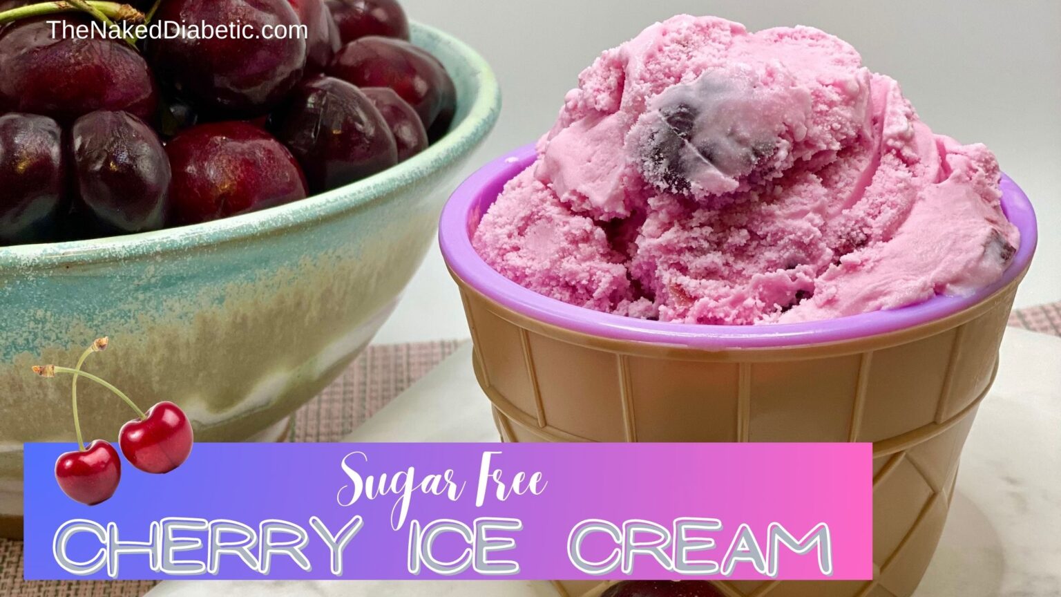 Easy Diabetic Sugar Free Cherry Ice Cream Recipe