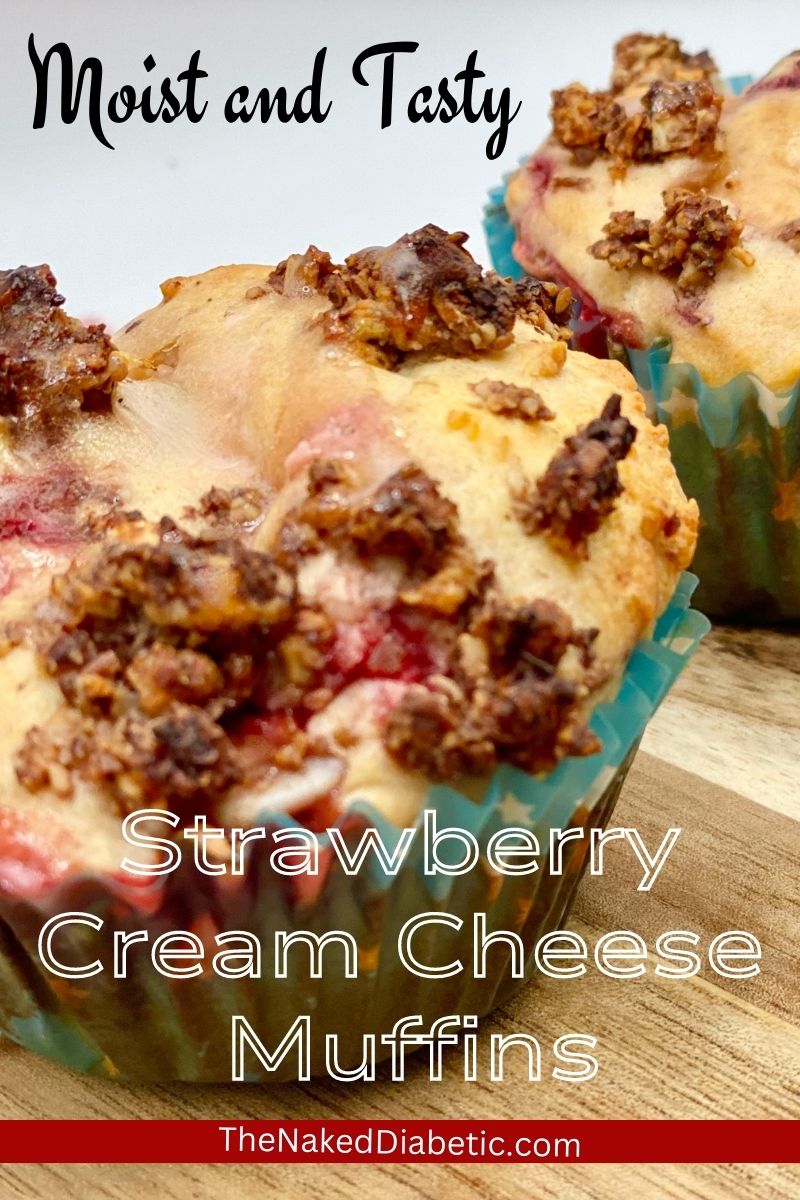 picture of sugar free strawberry cream cheese muffins