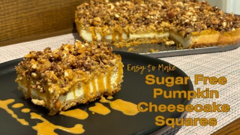 Simple Sugar Free Pumpkin Cheesecake Squares Recipe - The Naked Diabetic