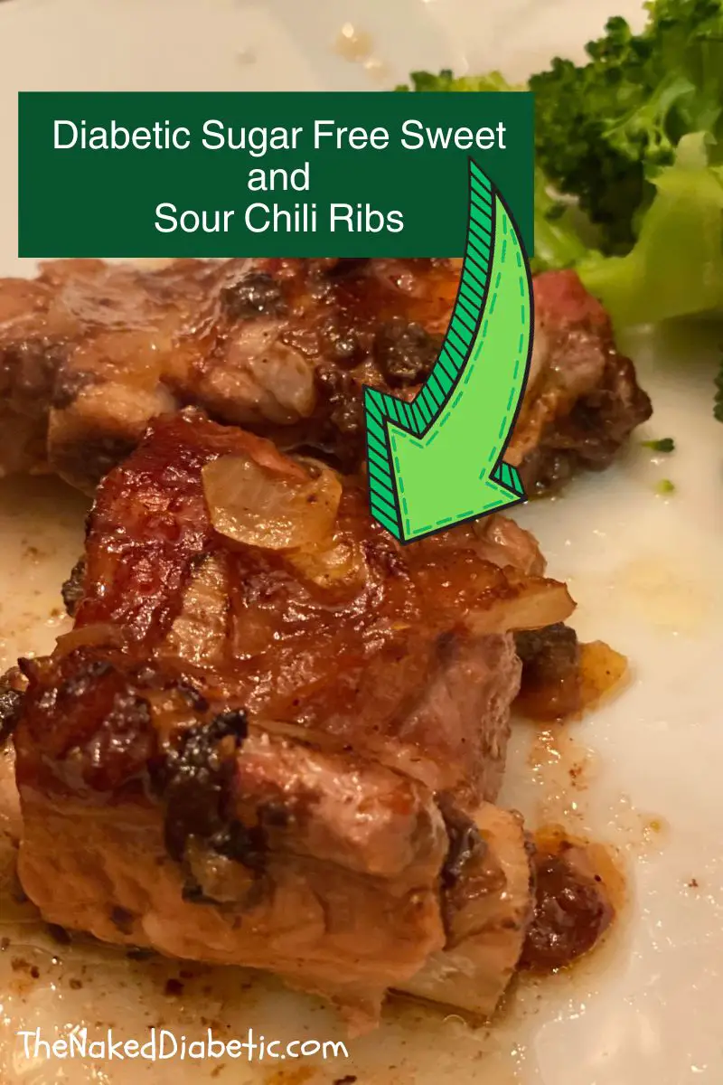 picture of sugar free sweet anad sour chili ribs with broccoli