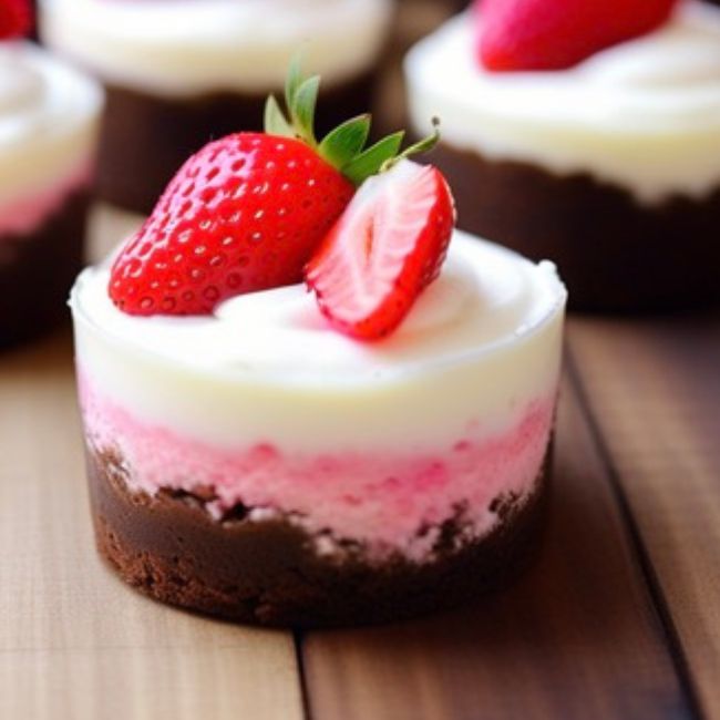 sugar free mini strawberry cheesecake