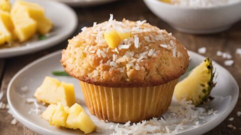 Delicious Low Carb Sugar Free Pina Colada Muffin Recipe - The Naked