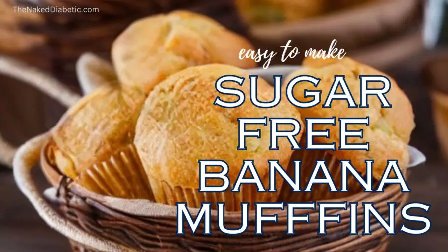 sugar free banana muffins in a basket