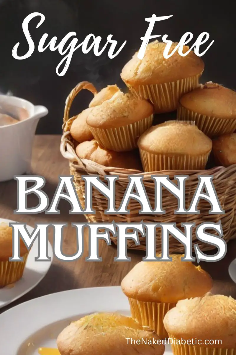 Sugar Free Banana Muffins in a basket