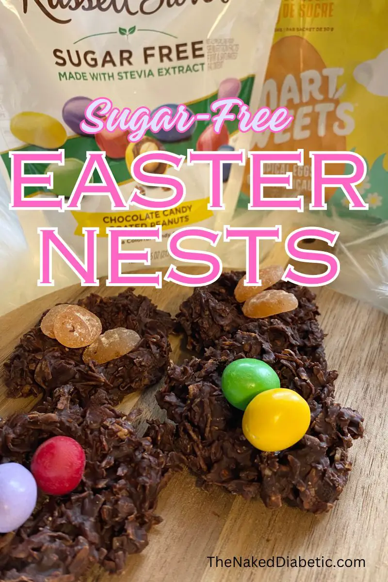 Sugar Free Easter Nests cookies for diabetics