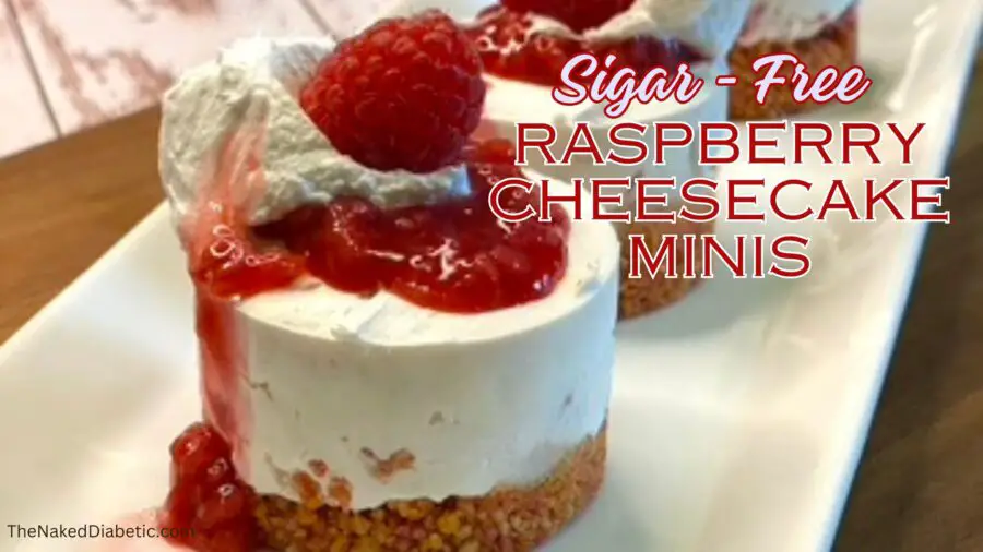 sugar free raspberry cheesecake minis