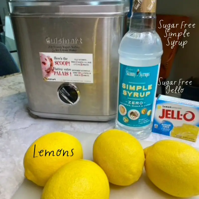 ingredients for sugar free lemon sorbet