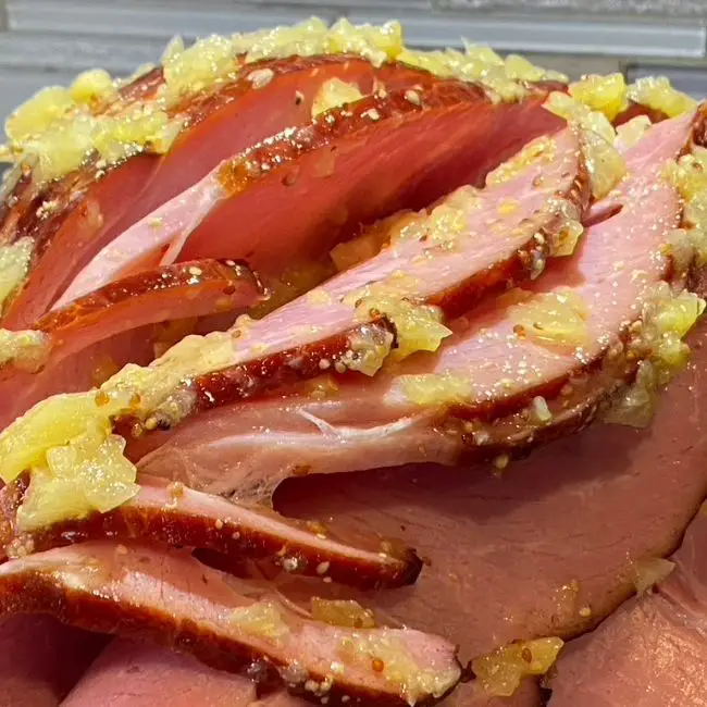 sugar free glazed pineapple ham