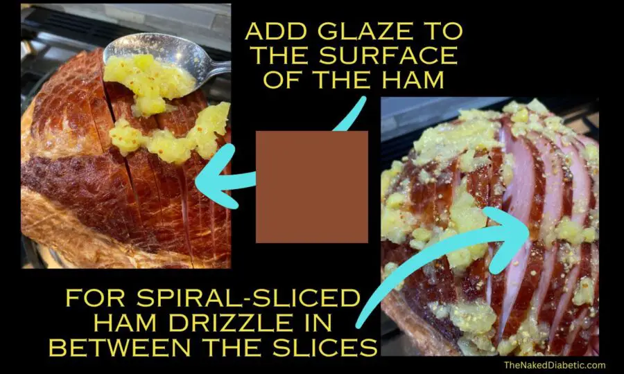 making the glaze for sugar free pineapple glazed ham