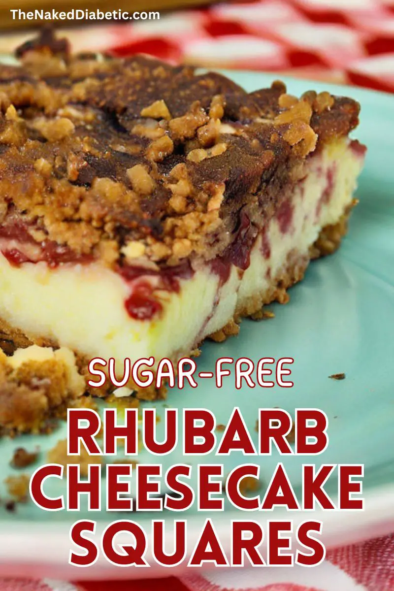 Sugar Free Rhubarb Cheesecake Squares