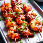 Sugar Free Honey Garlic Shrimp Skewers