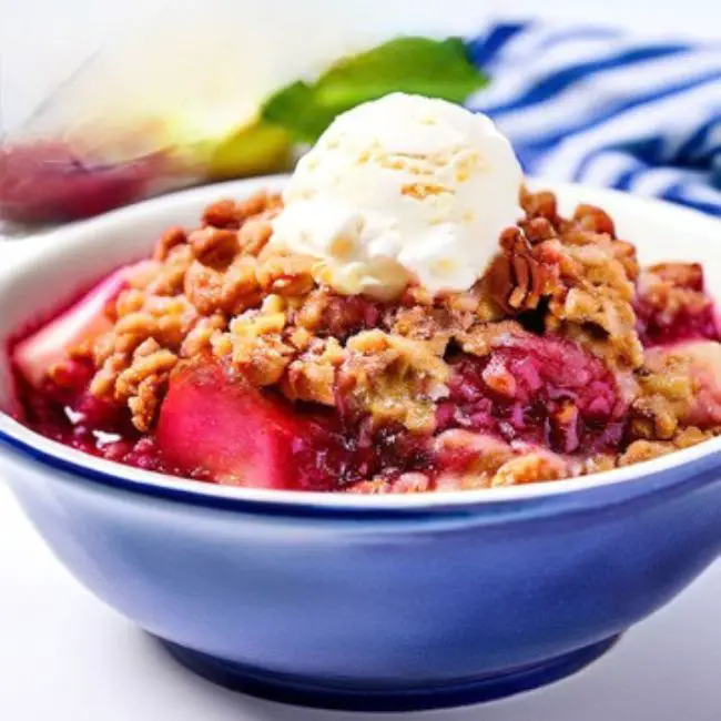 sugar free rhubarb crisp