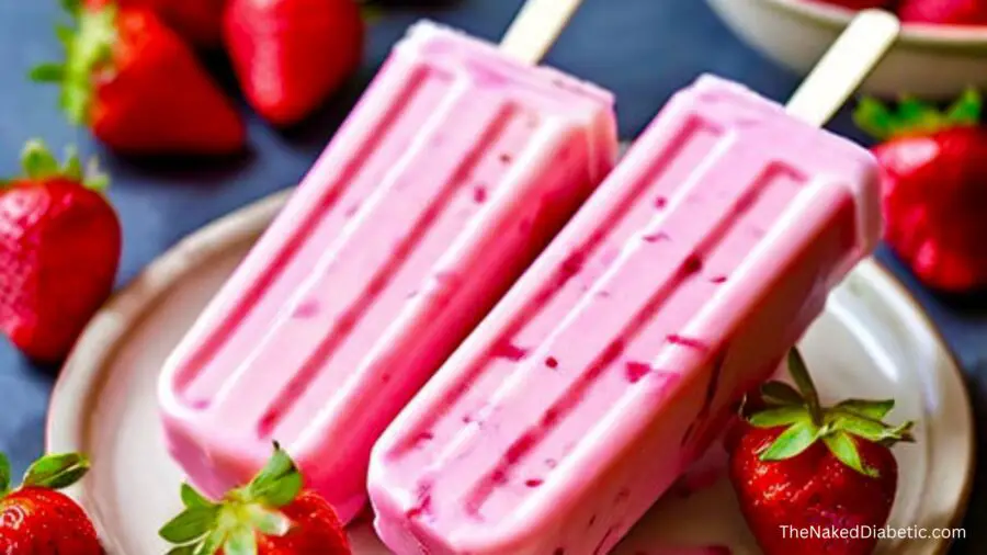 sugar free strawberry yogurt pops