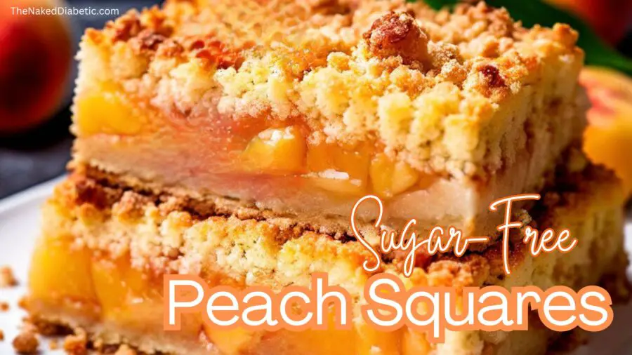 sugar free peach crumble bars image