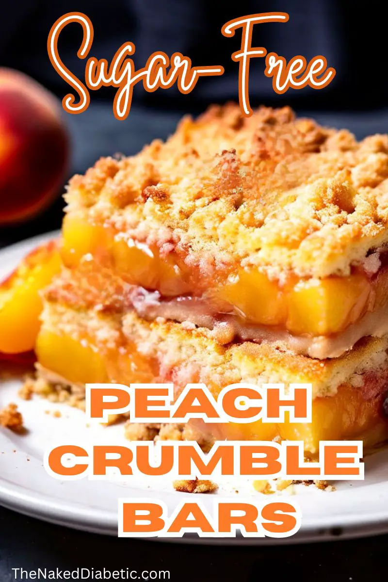sugar free peach crumble bars