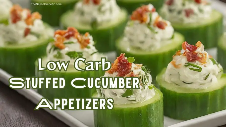 low carb stuffed cucumber appetizers