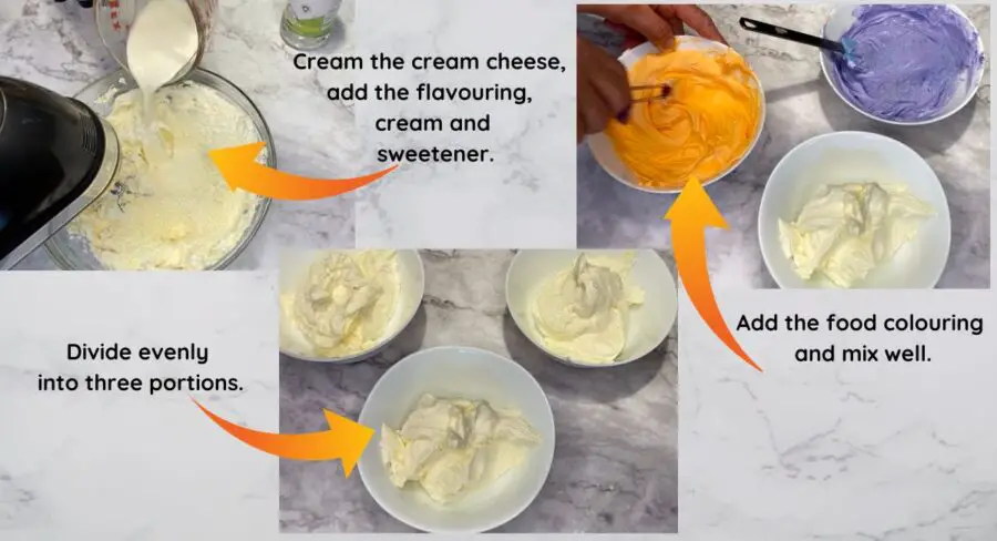 making sugar free Halloween Cheesecakes
