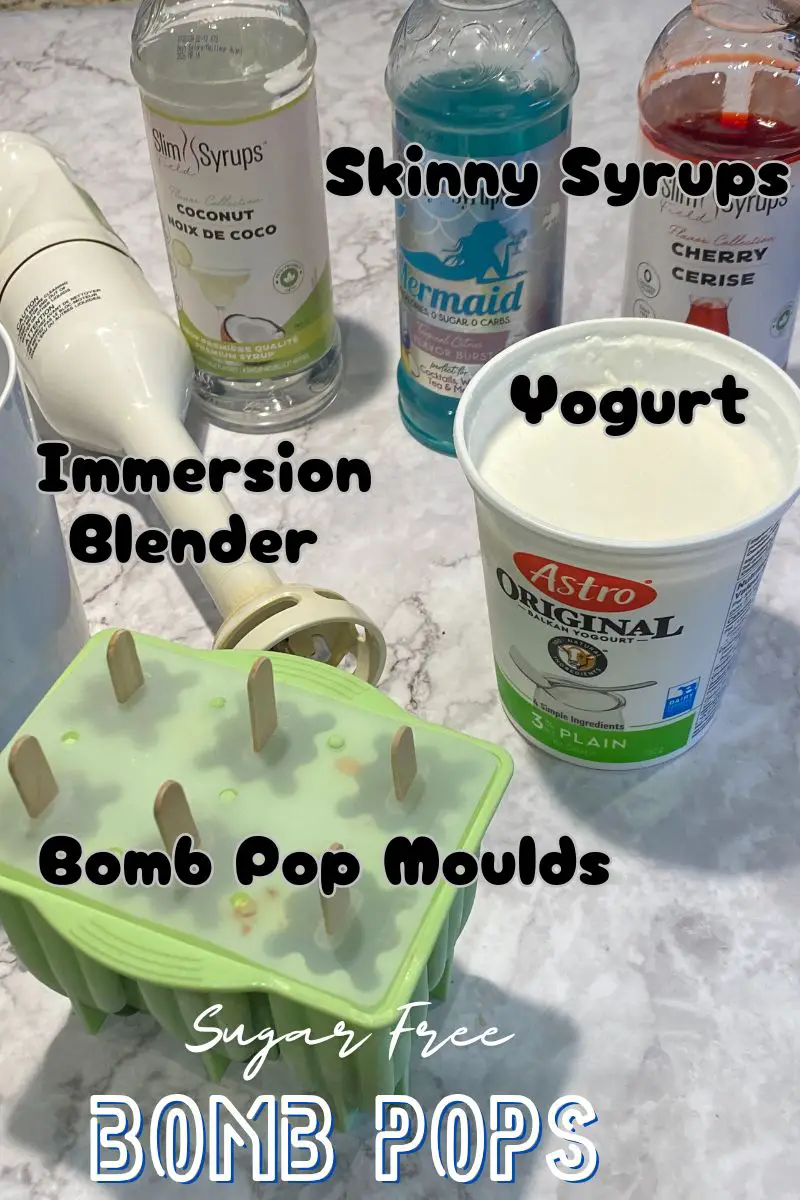 what you need to make sugar free bomb pops