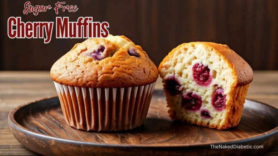 image for sugar free low carb cherry muffins recipe