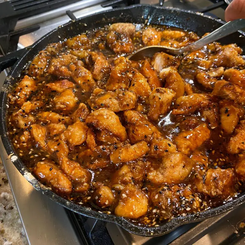 Making Low Carb Sweet and Spicy Chicken